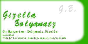 gizella bolyanatz business card